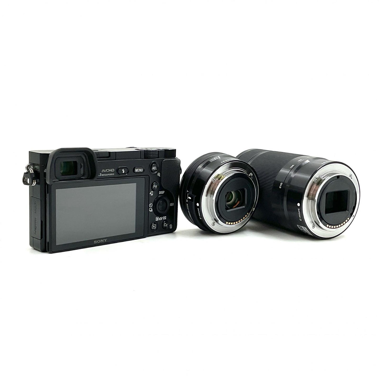 【全額返金保証】【最速発送】Sony デジタル一眼 α6000 ILCE-6000Y ダブルズームレンズキット ブラック 美品 動作確認済