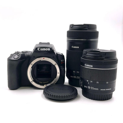【全額返金保証】【最速発送】Canon デジタル一眼 EOS Kiss X10 ダブルズームキット ブラック 動作確認済