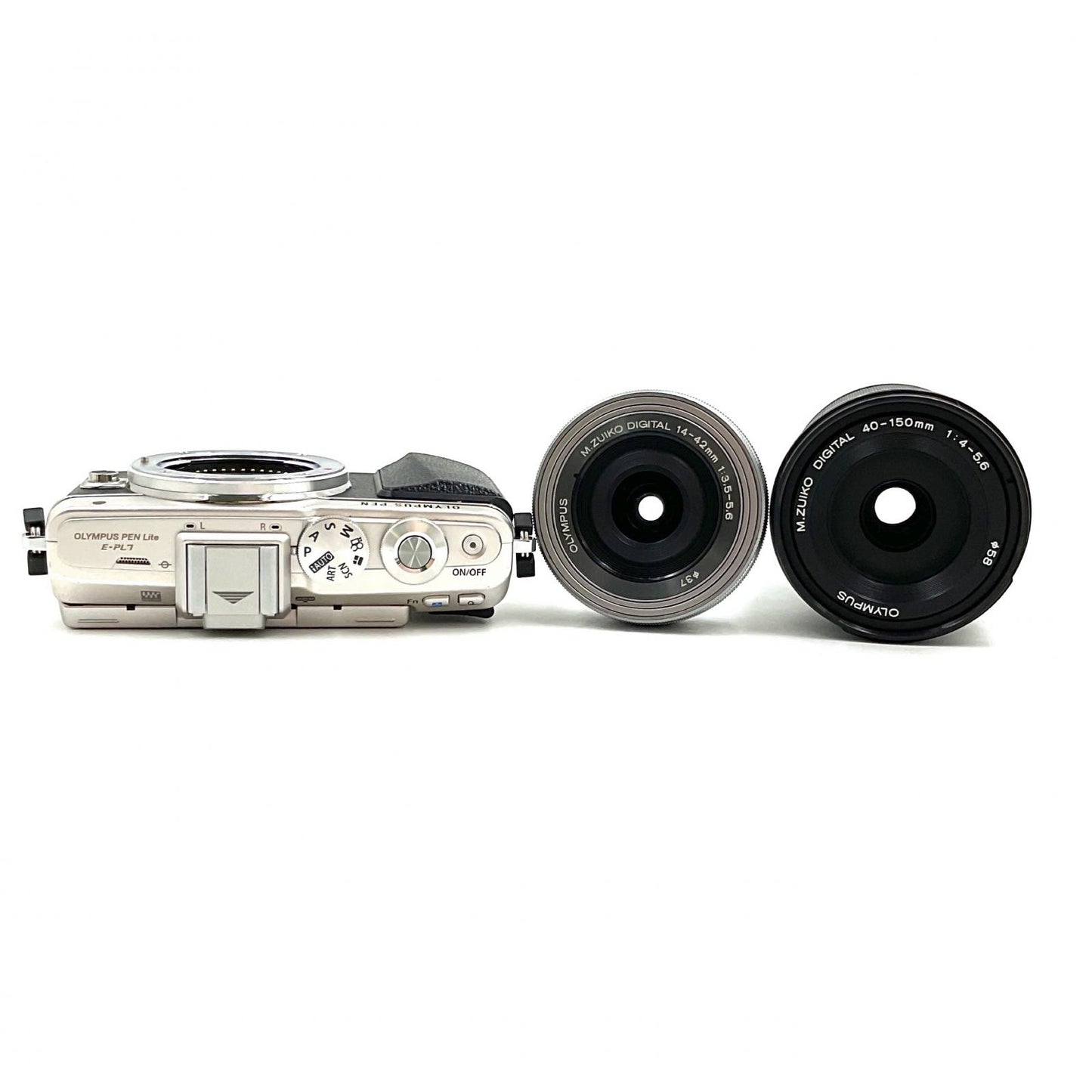 【全額返金保証】【最速発送】OLYMPUS デジタル一眼 OLYMPUS PEN Lite E-PL7 EZダブルズームキット シルバー 動作確認済