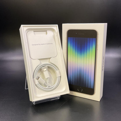 【全額返金保証】【最速発送】Apple iPhone iPhone SE（第3世代） 128GB スターライト docomo 白ロム 動作確認済 84%