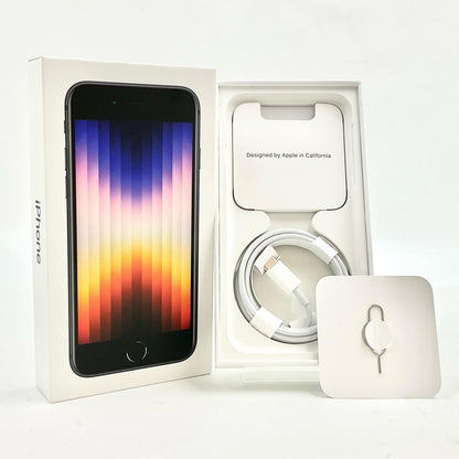 【全額返金保証】【最速発送】Apple iPhone iPhone SE（第3世代） 64GB ミッドナイト Softbank 美品 動作確認済 86%