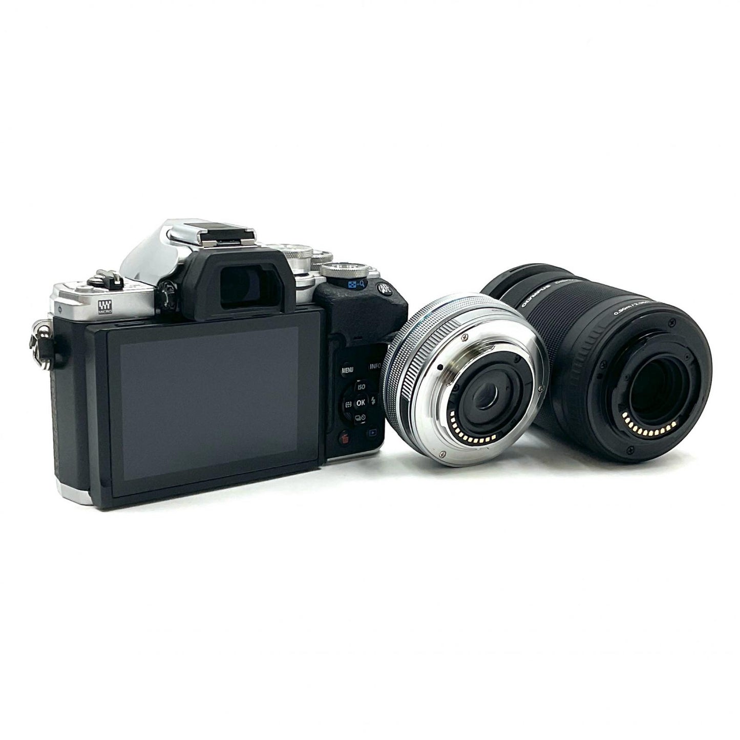 【全額返金保証】【最速発送】OLYMPUS デジタル一眼 OM-D E-M10 Mark IV EZダブルズームキット シルバー 美品 動作確認済