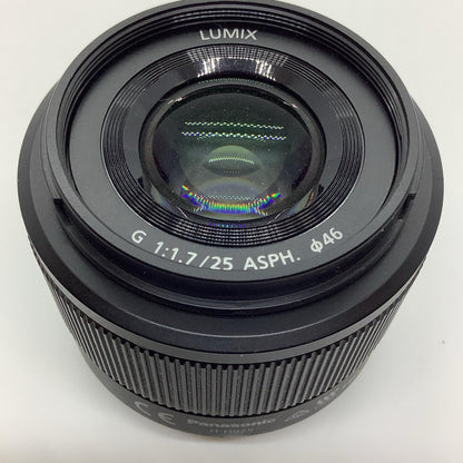 【全額返金保証】【最速発送】Panasonic LUMIX G 25mm/F1.7 ASPH. H-H025-K [ブラック] 動作確認済