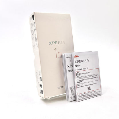 【全額返金保証】【最速発送】Sony Xperia 1 III 256GB ブラック au SOG03 白ロム 美品 動作確認済