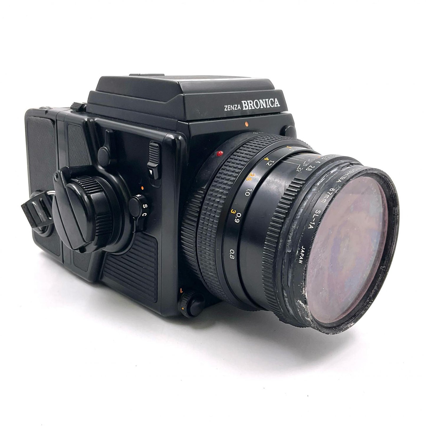 【最速発送】ZENZA BRONICA SQ-Ai 6x6カメラ + ZenzanonPS 80mm f2.8レンズ+ SQ-A AEプリズムファインダーS +スピードグリップS【難有】