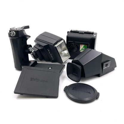 【最速発送】ZENZA BRONICA SQ-Ai 6x6カメラ + ZenzanonPS 80mm f2.8レンズ+ SQ-A AEプリズムファインダーS +スピードグリップS【難有】