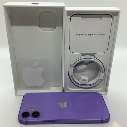 【全額返金保証】【最速発送】Apple iPhone iPhone 12 mini 64GB パープル Softbank 白ロム 動作確認済 83%