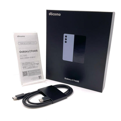 【全額返金保証】【最速発送】SAMSUNG Galaxy Z Fold5 256GB アイシーブルー docomo SC-55D 白ロム 動作確認済