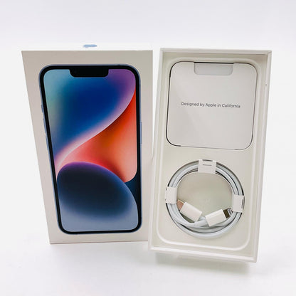 【全額返金保証】【最速発送】Apple iPhone iPhone 14 256GB ブルー SIMフリー 白ロム 動作確認済 85%