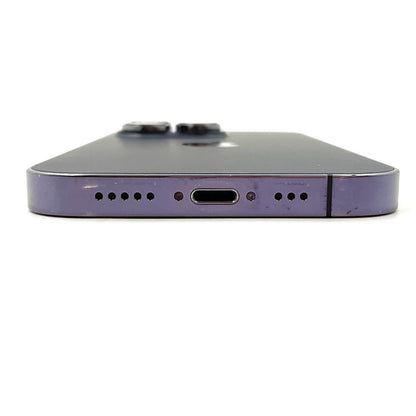 【全額返金保証】【最速発送】Apple iPhone iPhone 14 Pro 128GB ディープパープル SIMフリー 白ロム 動作確認済 85%