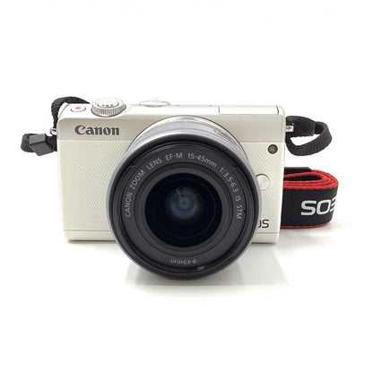 【全額返金保証】【最速発送】Canon デジタル一眼 EOS M100 ダブルズームキット ホワイト 動作確認済