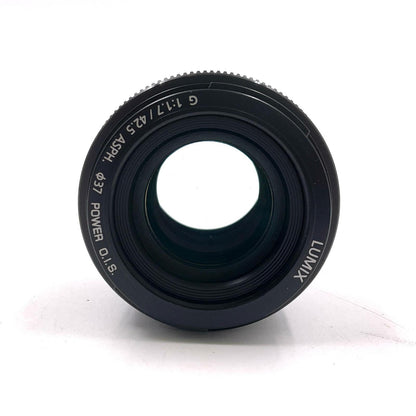 【全額返金保証】【最速発送】Panasonic LUMIX G 42.5mm/F1.7 ASPH./POWER O.I.S. H-HS043-K [ブラック] 美品 動作確認済