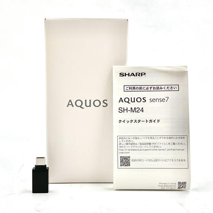 【全額返金保証】【最速発送】SHARP AQUOS sense7 128GB ブルー SIMフリー SH-M24 白ロム 動作確認済