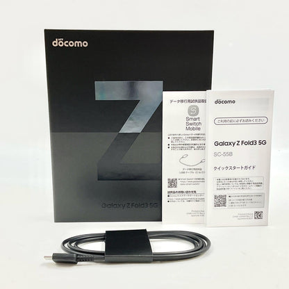 【全額返金保証】【最速発送】SAMSUNG Galaxy Z Fold3 5G 256GB Phantom Black docomo SC-55B 白ロム 動作確認済