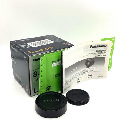 【全額返金保証】【最速発送】Panasonic LUMIX G FISHEYE 8mm/F3.5 H-F008 美品 動作確認済