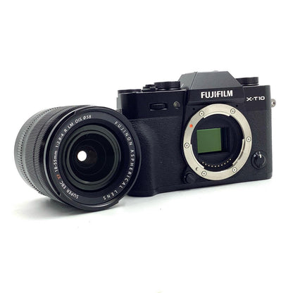 【全額返金保証】【最速発送】FUJIFILM デジタル一眼 FUJIFILM X-T10 レンズキット [ブラック] 美品 動作確認済