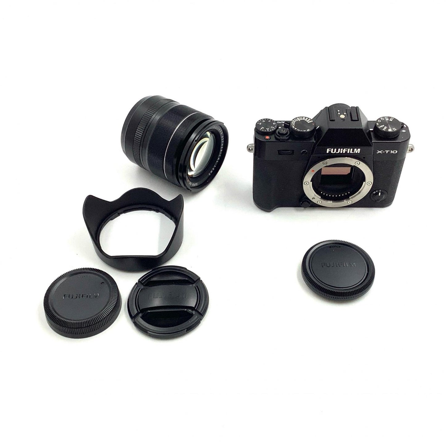 【全額返金保証】【最速発送】FUJIFILM デジタル一眼 FUJIFILM X-T10 レンズキット [ブラック] 美品 動作確認済