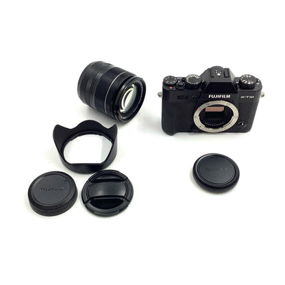 【全額返金保証】【最速発送】FUJIFILM デジタル一眼 FUJIFILM X-T10 レンズキット [ブラック] 美品 動作確認済