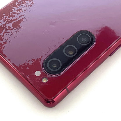 【全額返金保証】【最速発送】Sony Xperia 5 64GB レッド au SOV41 白ロム 動作確認済