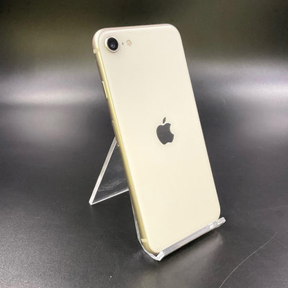 【全額返金保証】【最速発送】Apple iPhone iPhone SE（第3世代） 128GB スターライト SIMフリー 白ロム 美品 動作確認済 85%