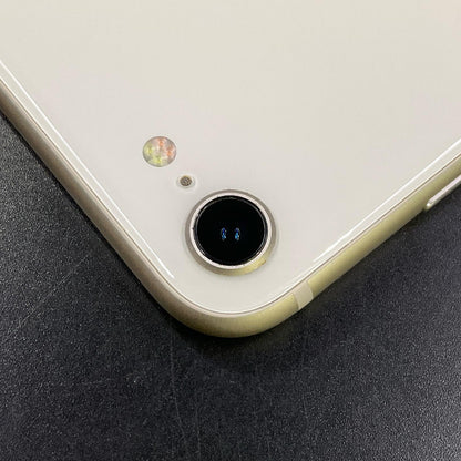 【全額返金保証】【最速発送】Apple iPhone iPhone SE（第3世代） 128GB スターライト SIMフリー 白ロム 美品 動作確認済 85%