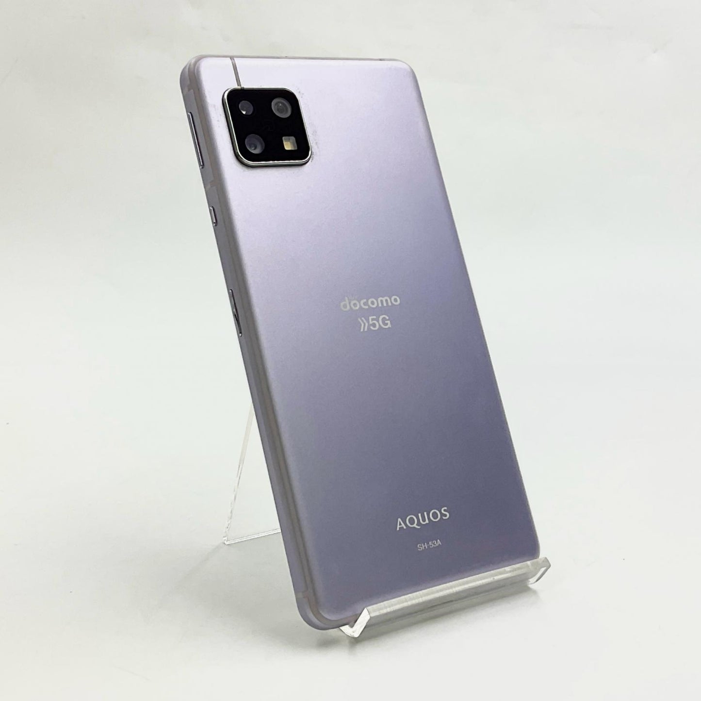 【全額返金保証】【最速発送】SHARP AQUOS sense 5G 64GB Lilac docomo SH-53A 白ロム 美品 動作確認済