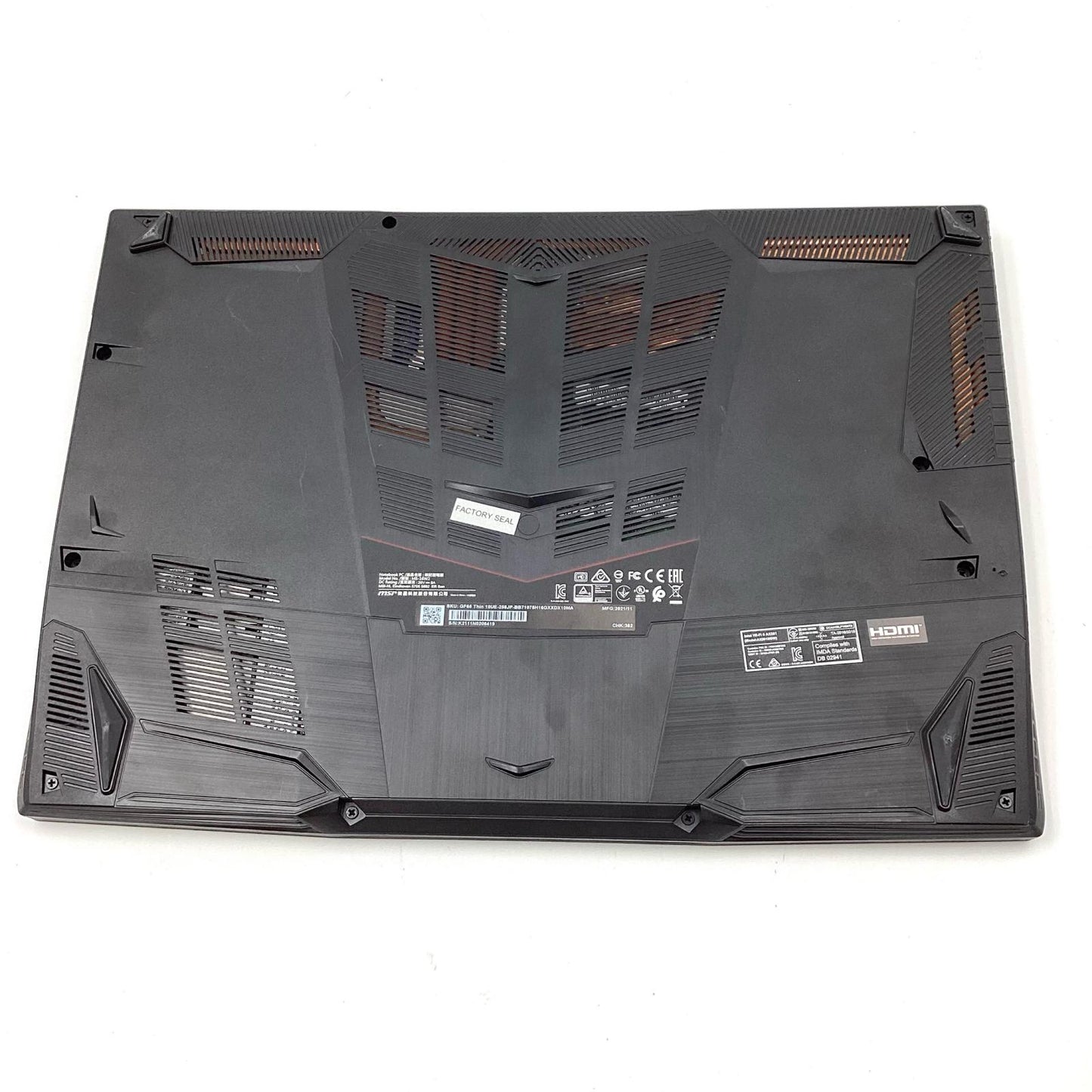 【全額返金保証】【最速発送】MSI MS-16W2 Intel Core i7-10750H 16GB M.2 SSD 512GB NVIDIA GeForce RTX 3060 Laptop 94.7% 動作確認済