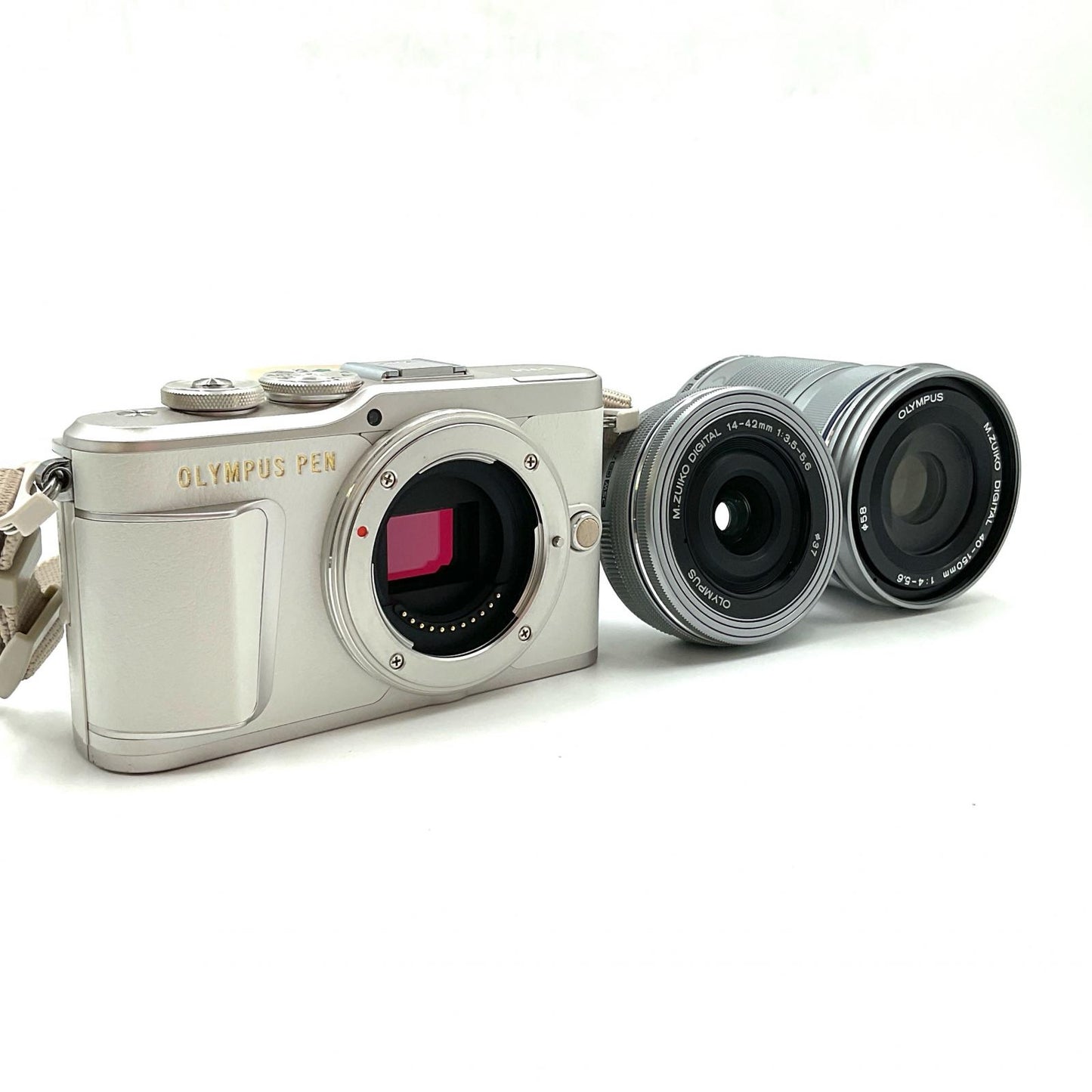 【全額返金保証】【最速発送】OLYMPUS デジタル一眼 PEN E-PL9 EZダブルズームキット [ホワイト] 美品 動作確認済