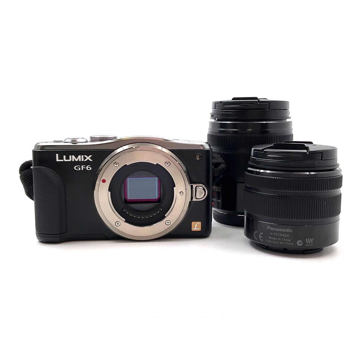 【全額返金保証】【最速発送】Panasonic デジタル一眼 LUMIX DMC-GF6W-K ダブルズームレンズキット [ブラック] ブラック 動作確認済