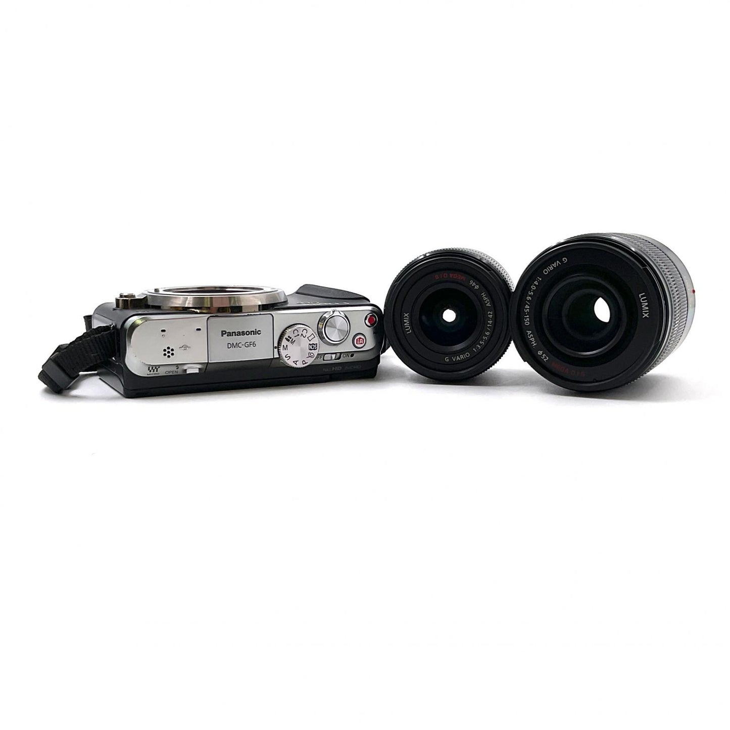 【全額返金保証】【最速発送】Panasonic デジタル一眼 LUMIX DMC-GF6W-K ダブルズームレンズキット [ブラック] ブラック 動作確認済
