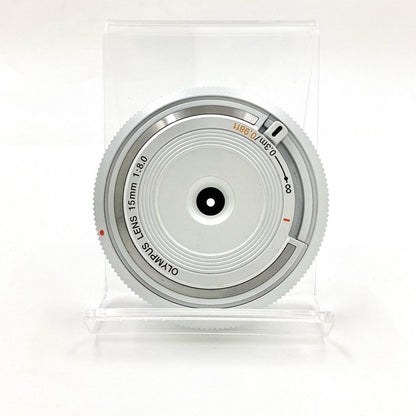 【全額返金保証】【最速発送】OLYMPUS ボディーキャップレンズ BCL-1580 ホワイト 動作確認済