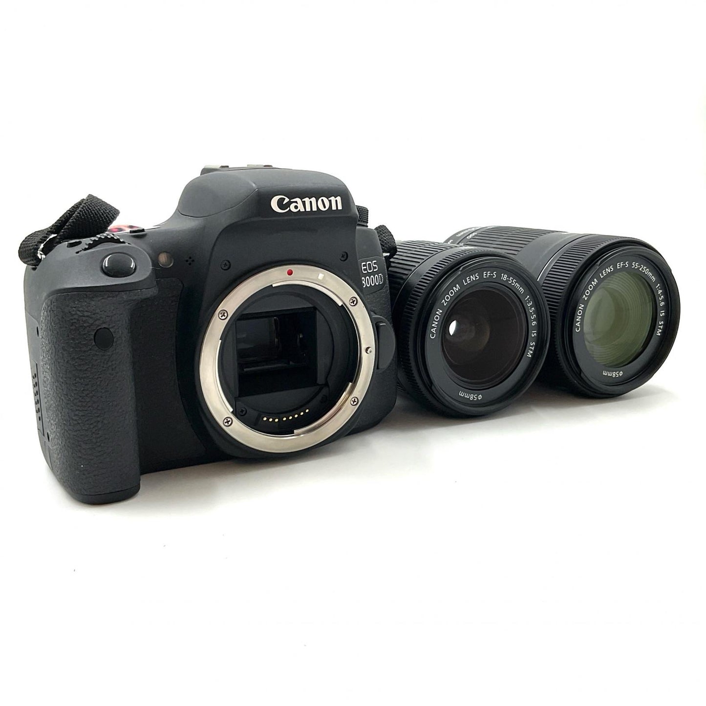 【全額返金保証】【最速発送】Canon デジタル一眼 EOS 8000D ダブルズームキット ブラック 動作確認済