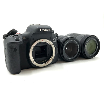 【全額返金保証】【最速発送】Canon デジタル一眼 EOS 8000D ダブルズームキット ブラック 動作確認済