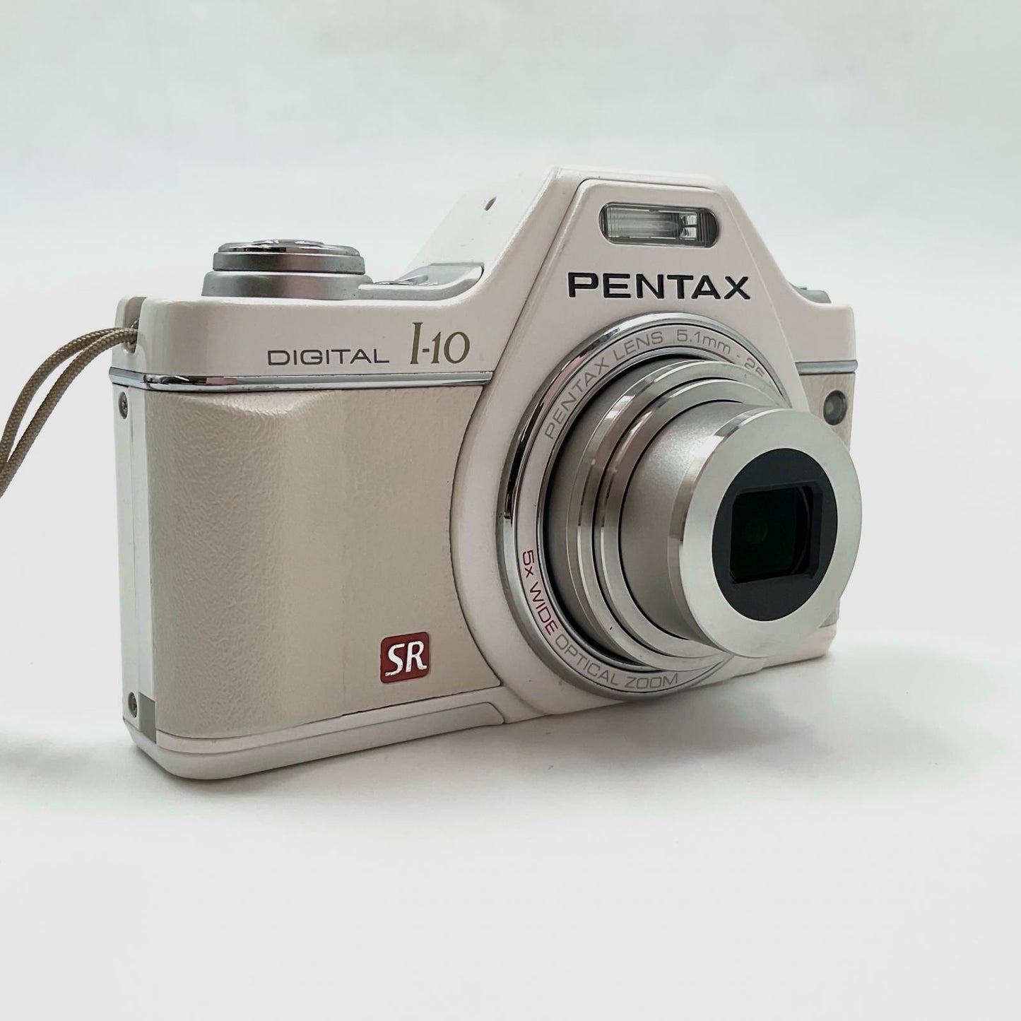 【全額返金保証】【最速発送】PENTAX コンパクトデジタルカメラ Optio I-10 [パールホワイト] 動作確認済