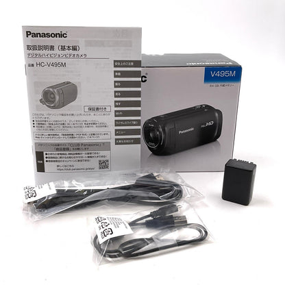 【全額返金保証】【最速発送】Panasonic HC-V495M-K [ブラック] 超美品 動作確認済