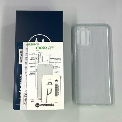 【全額返金保証】【最速発送】Motorola moto g 52j 5G 128GB パールホワイト SIMフリー XT2219-1 白ロム 美品 動作確認済