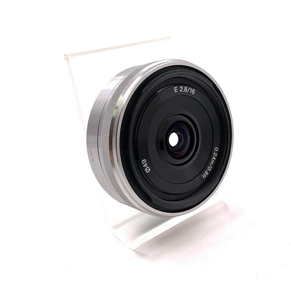 【全額返金保証】【最速発送】Sony E16mm F2.8 SEL16F28　シルバー 動作確認済