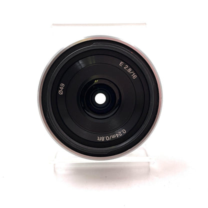 【全額返金保証】【最速発送】Sony E16mm F2.8 SEL16F28　シルバー 動作確認済