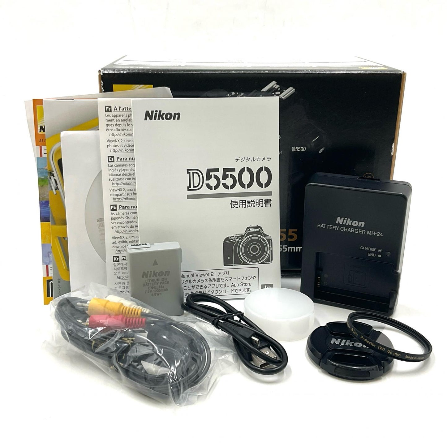 【全額返金保証】【最速発送】Nikon デジタル一眼 D5500 18-55 VR II レンズキット [ブラック] ブラック 動作確認済