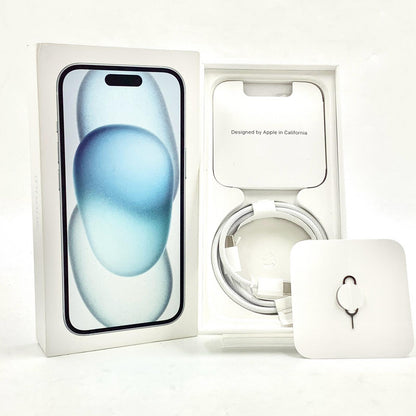 【全額返金保証】【最速発送】Apple iPhone iPhone 15 128GB ブルー au 美品 動作確認済 95%