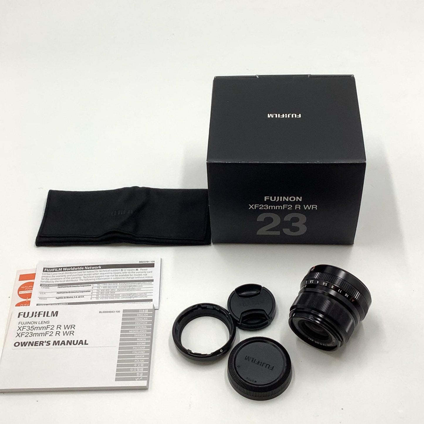 【全額返金保証】【最速発送】FUJIFILM フジノンレンズ XF23mmF2 R WR [ブラック] 超美品 動作確認済
