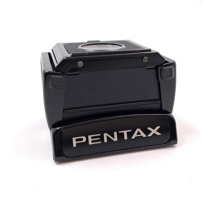 【全額返金保証】【最速発送】PENTAX 67用ウエストレベルファインダー 折りたたみピントフード 美品 動作確認済