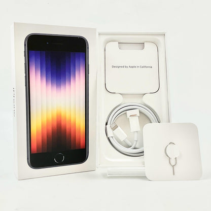 【全額返金保証】【最速発送】Apple iPhone iPhone SE（第3世代） 64GB ブラック Softbank 白ロム 美品 動作確認済 85%