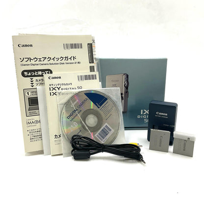 【全額返金保証】【最速発送】Canon コンパクトデジタルカメラ IXY DIGITAL 50 [シルバー] 動作確認済
