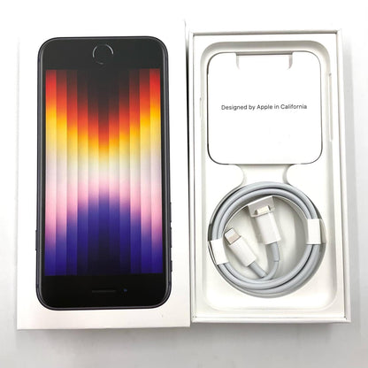 【全額返金保証】【最速発送】Apple iPhone iPhone SE（第3世代） 64GB ミッドナイト docomo SIMフリー 動作確認済 86%