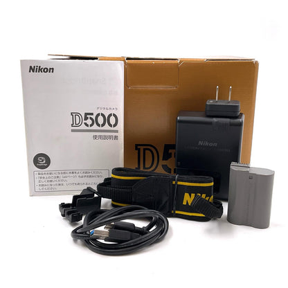 【全額返金保証】【最速発送】Nikon デジタル一眼 D500 ボディ ブラック 美品 動作確認済