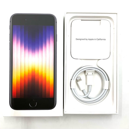 【全額返金保証】【最速発送】Apple iPhone iPhone SE（第3世代） 64GB ミッドナイト docomo SIMフリー 動作確認済 87%