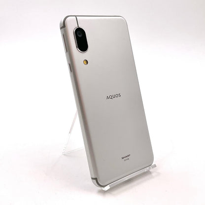 【全額返金保証】【最速発送】SHARP AQUOS sense3 basic 32GB シルバー au SHV48 白ロム 動作確認済