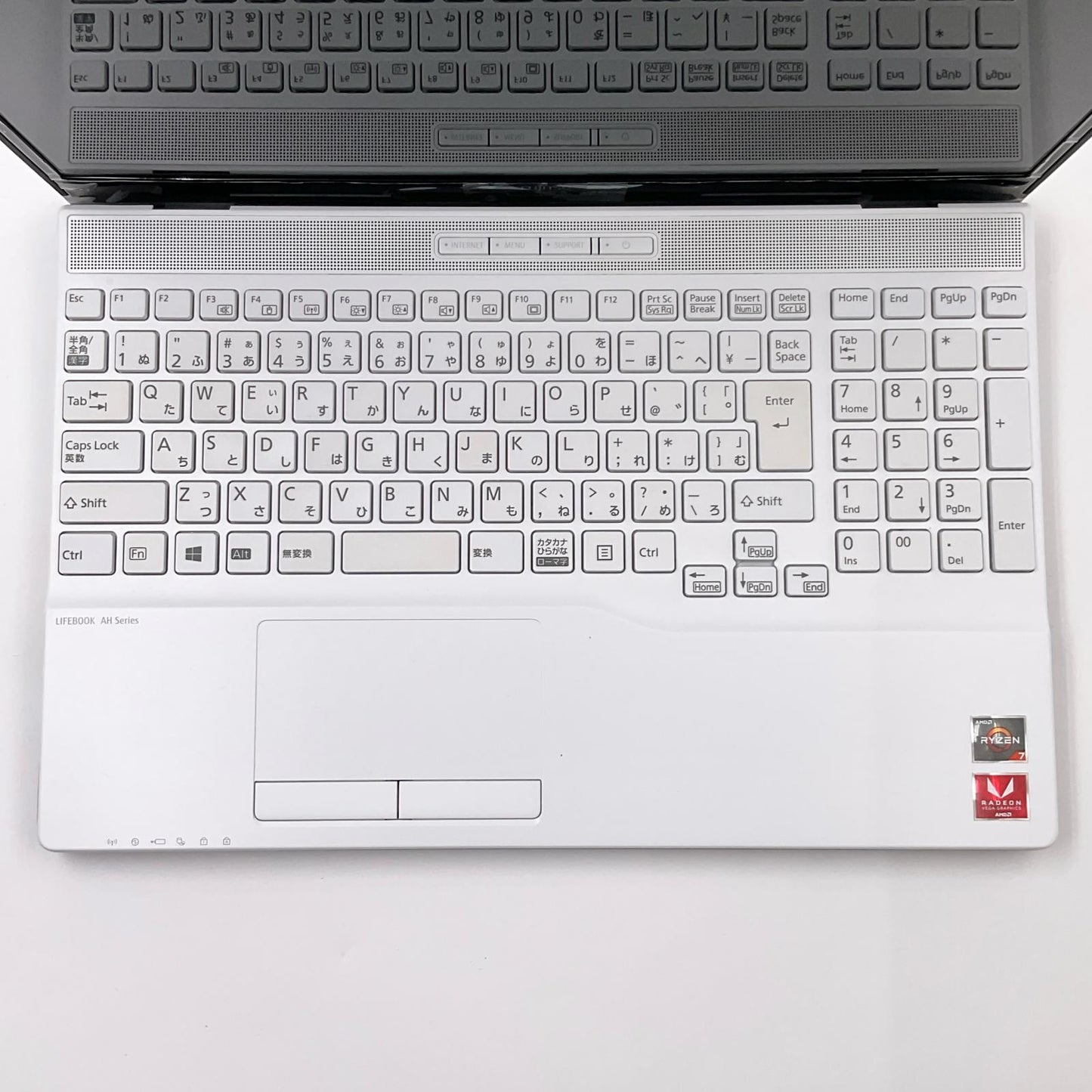 【最速発送】富士通 LIFEBOOK AH50/E1 FMVA50E1W AMD Ryzen 7 3750H with Radeon Vega Mobile Gfx 2.30GHz 8GB M.2 SSD 256GB 64%【難有】
