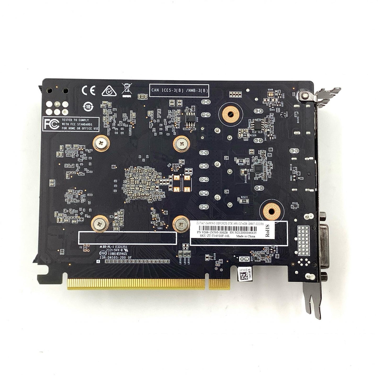 【全額返金保証】【最速発送】ZOTAC グラフィックボード ZOTAC GAMEING GEFORCE GTX 1650 OC 4GB 128BIT GDDR6 ZT-T16520F-10L 動作確認済